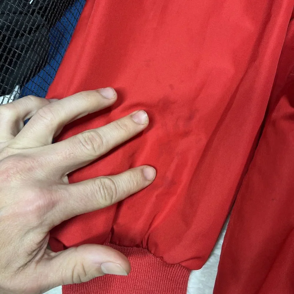 CUTTER & BUCK VTG Blank Golf Windbreaker Performance Jacket Mens‎ Pullover Red L
